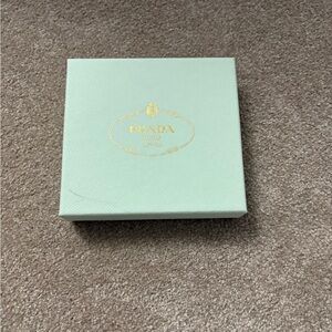 Prada Light Green Box with Gold Logo, 100% Authentic